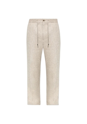 ETRO patterned drawstring trousers - Neutrals