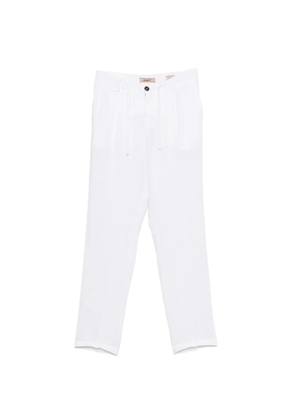 40 WEFT drawstring-fastening trousers - White