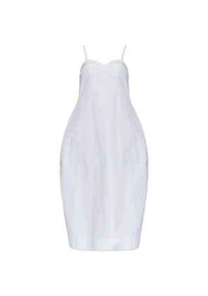Róhe tie-fastening strap midi dress - White