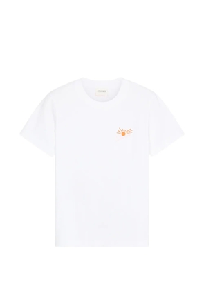 Closed embroidered basic T-shirt - White