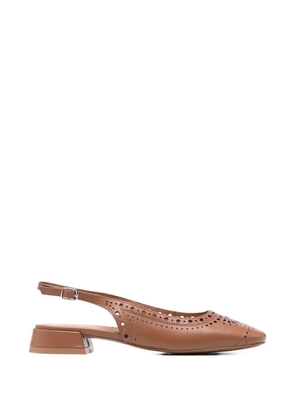 Bibi Lou laser-cut slingback ballet flats - Brown