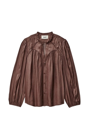 Ba&Sh ruffled-collar button shirt - Brown