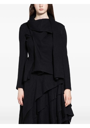 Yohji Yamamoto stole-detail jacket - Black