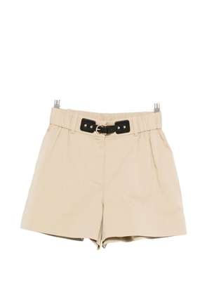 Maje belted mini shorts - Neutrals