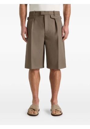 Manière De Voir Auguste tailored tweed bermuda shorts - Brown