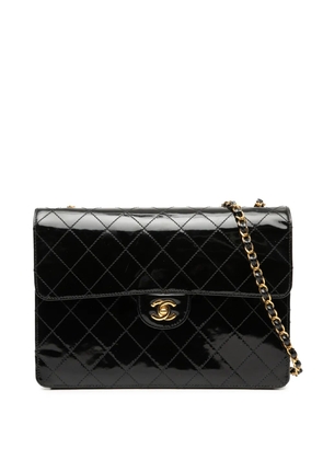 CHANEL Pre-Owned 1997-1999 Jumbo Classic Patent Single Flap crossbody bag - Black