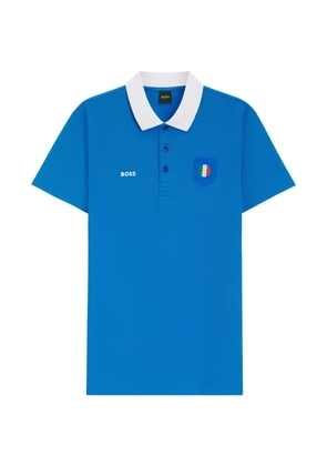 BOSS logo-detail polo shirt - Blue