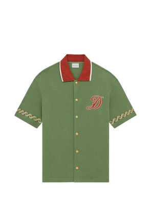 Drôle De Monsieur logo-embroidered shirt - Green