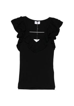 Marella Matassa ruffled V-neck top - Black