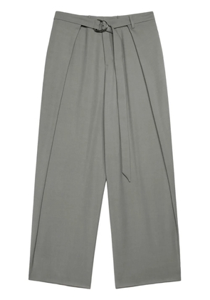 AMI Paris belted wide-leg trousers - Grey