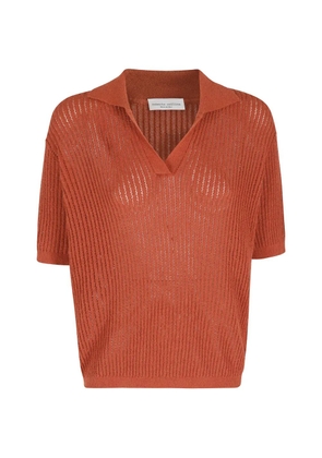 Roberto Collina open stitch knit T-shirt - Orange
