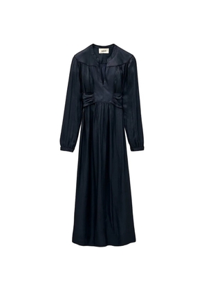 Ba&Sh gathered V-neck maxi dress - Blue