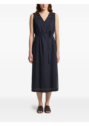 Peserico V-neck belted midi dress - Blue