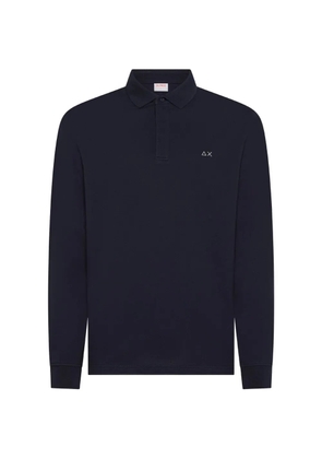 Sun68 logo-embroidered polo shirt - Blue