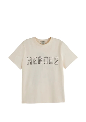 Scotch & Soda The 40th Anniversary print-detail cotton T-shirt - Neutrals