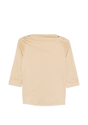 AROVESCIO boat-neck T-shirt - Neutrals