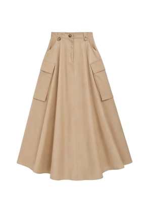 PSOPHIA cargo-pocket midi skirt - Neutrals