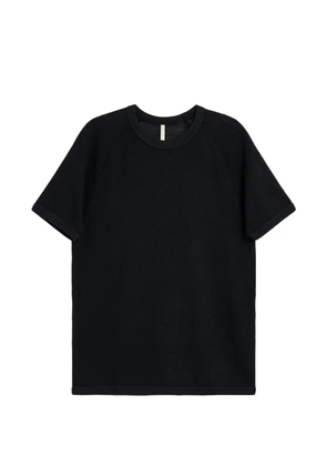 Sunflower raglan textured T-shirt - Black