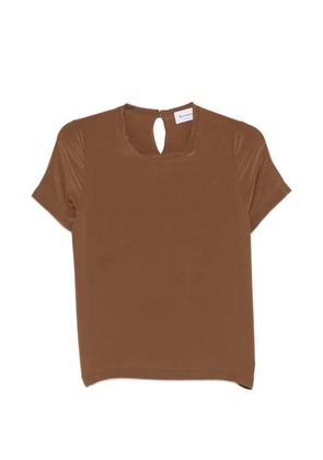 AROVESCIO silk T-shirt - Brown