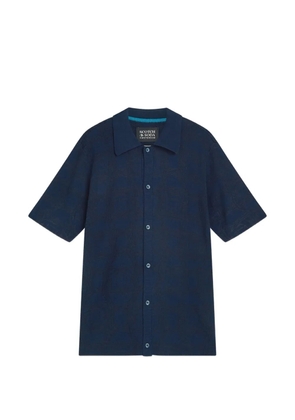 Scotch & Soda patterned-jacquard button-up shirt - Blue