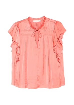 Ulla Johnson Agosta ruffled tie top - Pink