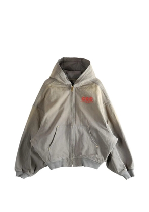 Willy Chavarria zip hoodie - Grey