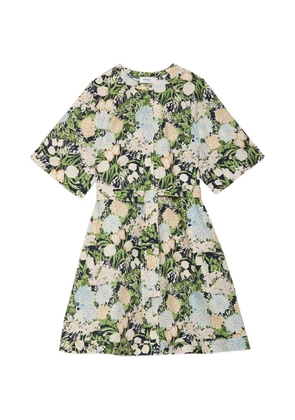 Ottod'Ame belt floral mini dress - Black