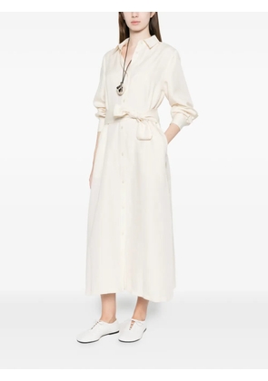 Woolrich tie waist chemisier dress - Neutrals