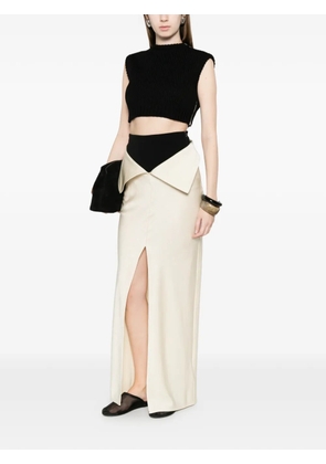 Max Mara ribbed zip top - Black