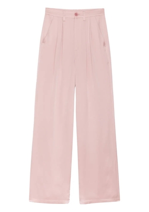 ANINE BING wide-leg silk trousers - Pink