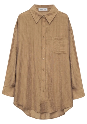 ANINE BING Tio long-sleeve shirt - Brown
