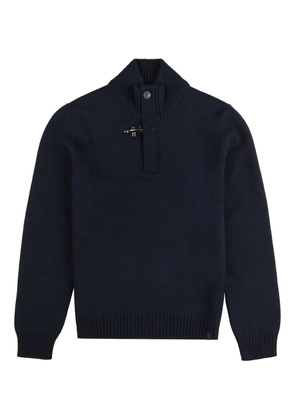 Fay elbow-patch sweater - Blue