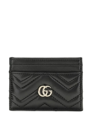 Gucci GG Marmont chevron card holder - Black