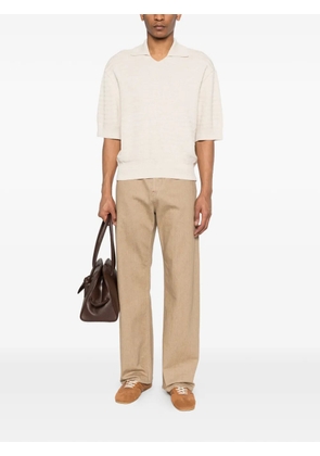 Jacquemus collar short-sleeve sweater - Neutrals