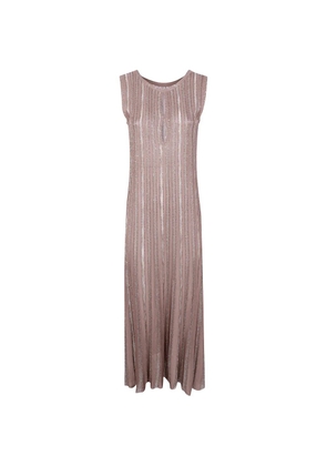 D.Exterior sequin striped dress - Neutrals