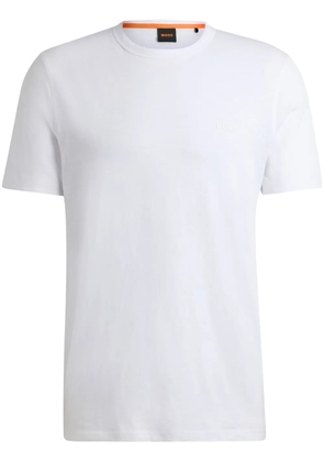 BOSS logo-embossed cotton T-shirt - White
