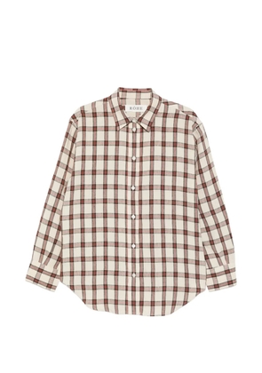Róhe check-pattern oversized shirt - Neutrals