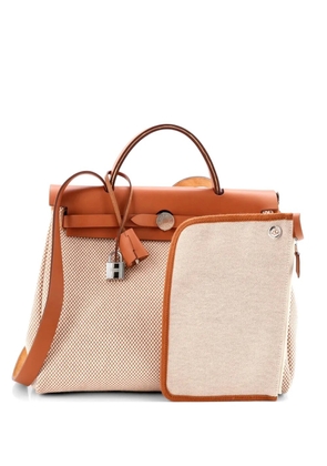 Hermès Pre-Owned Herbag Zip Criss Viking Toile and Leather 31 shoulder bag - Brown