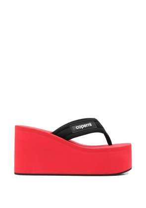 Coperni platform flip-flops - Red