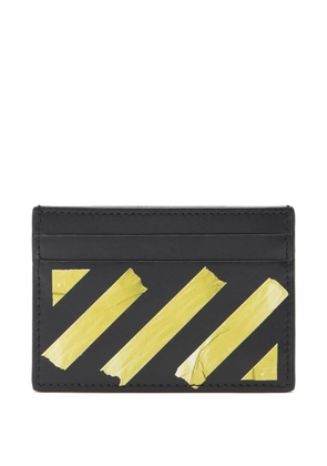 Off-White diagonal-tape card case - Black