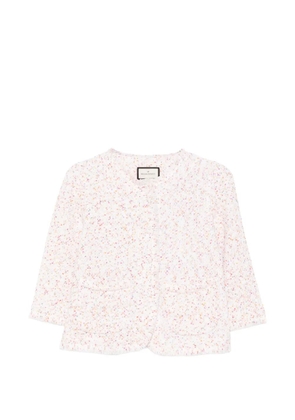 Bruno Manetti popcorn frayed jacket - White