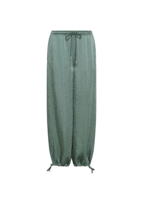 Marella crinkle twill drawstring trousers - Green