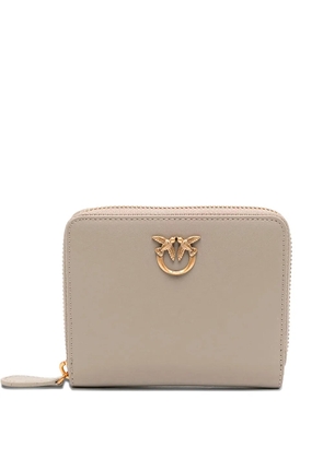 PINKO zip-around leather wallet - Neutrals