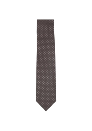 Barba polka-dot tie - Brown