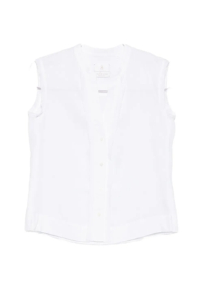 TRAME AUREE v-neck shirt - White