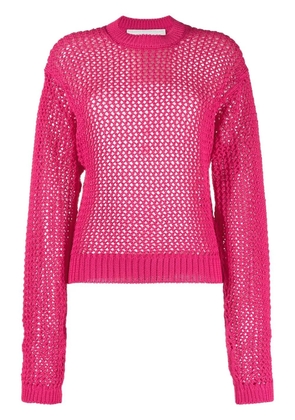 Ramael cotton open-knit jumper - Pink
