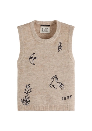 Scotch & Soda embroidered vest - Neutrals