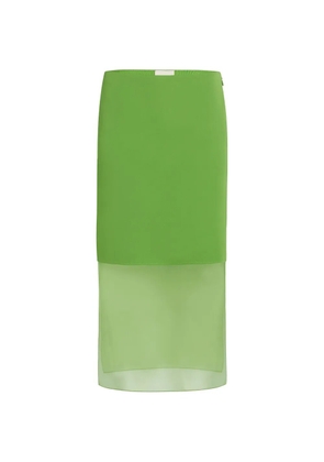 KHAITE layered skirt - Green