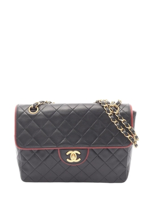 CHANEL Pre-Owned 1989-1991 CC Quilted Lambskin Chain Flap shoulder bag - Black