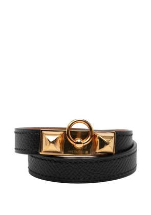 Hermès Pre-Owned 2015 Epsom Rivale Double Tour Bracelet costume bracelet - Black
